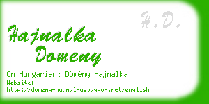 hajnalka domeny business card
