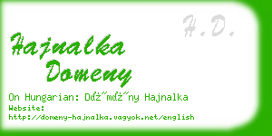 hajnalka domeny business card
